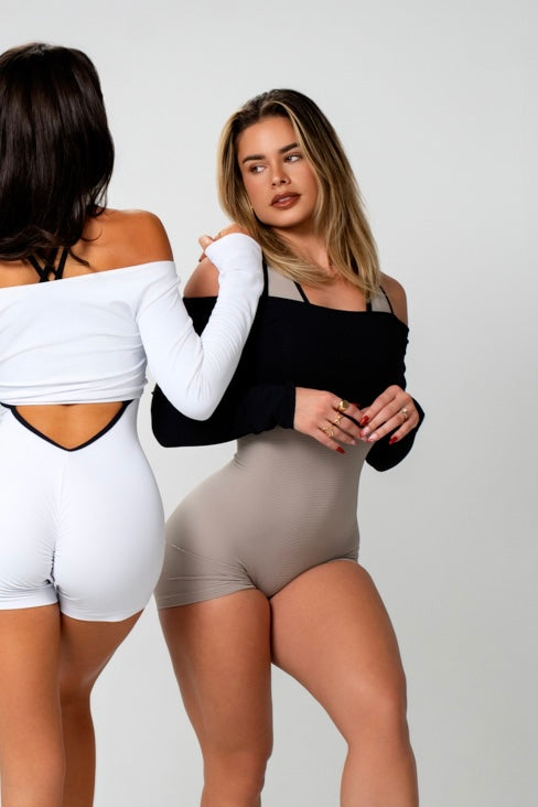 Dark Truffle Off Shoulder Top