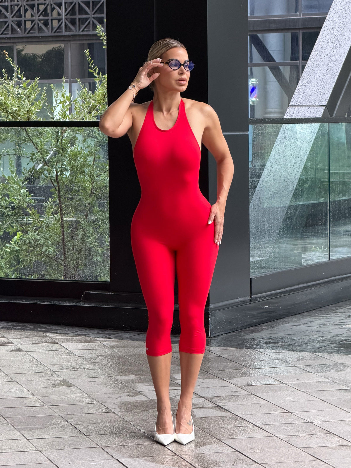 Aeroflex High Neck Capri Romper