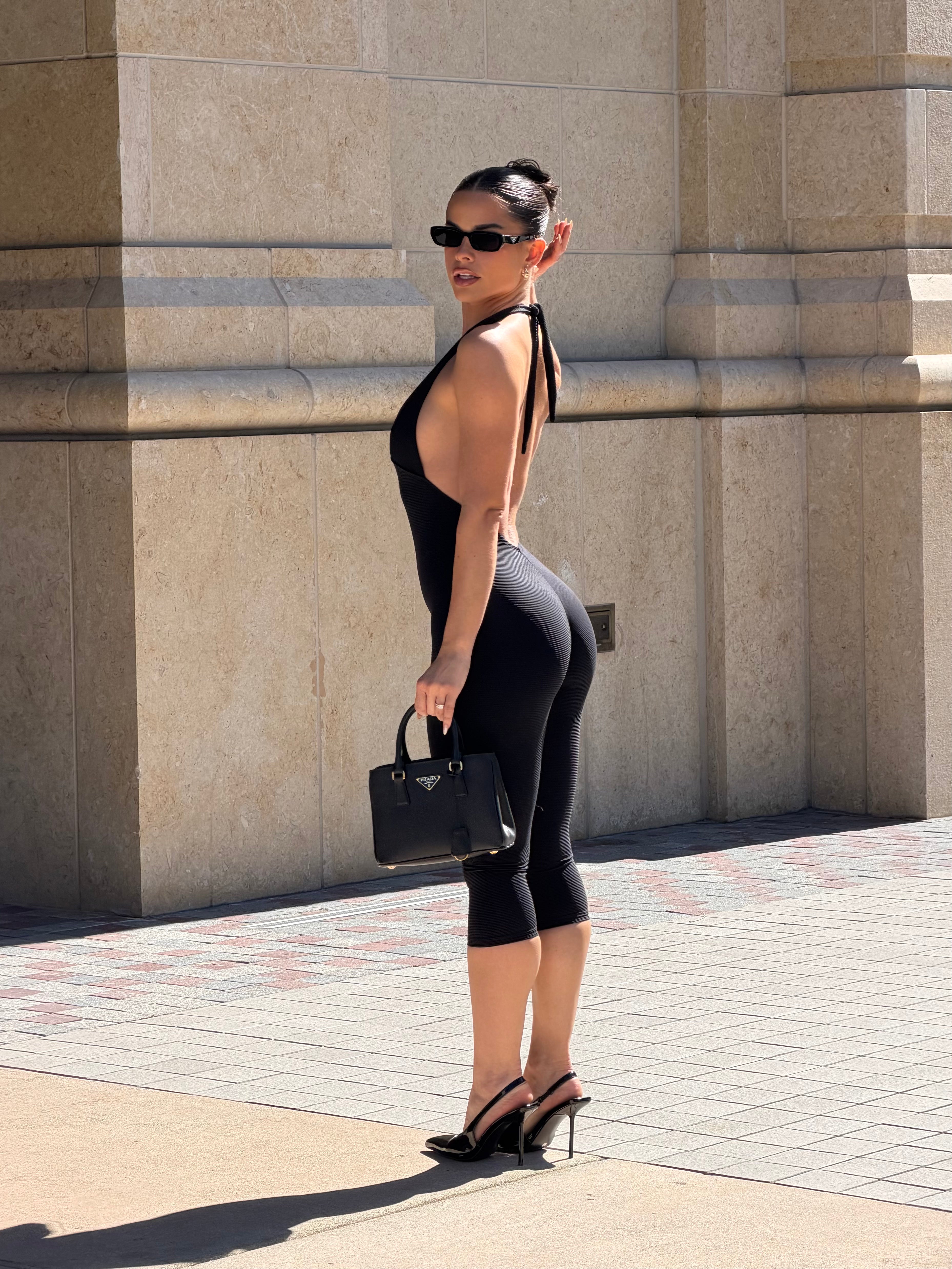 Ultra Ribbed Capri Romper