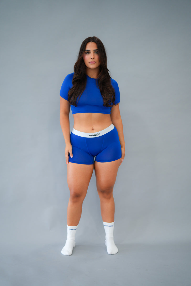 Cobalt Blue Cropped T-shirt