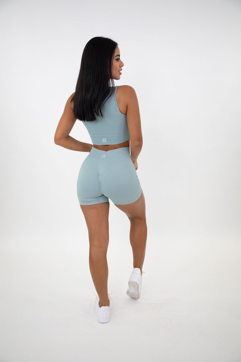 Jade Triple Ribbed Seamless Shorts